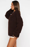 Softer Love Knit Sweater Chocolate