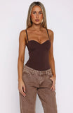 Stuck To You Bodysuit Chocolate