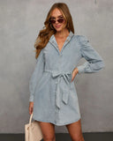 In Your Dreams Denim Mini Dress