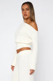 Please Be Mine Knit Sweater Off White