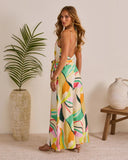 Vacation Crush Abstract Halter Jumpsuit