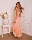 Sweet Allure Smocked High Low Midi Dress