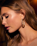 Going In Circles Rhinestone Hoop Earrings