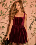 Moonlit Manor Velvet Mini Dress