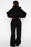 Test Drive Wide Leg Sweatpants Black