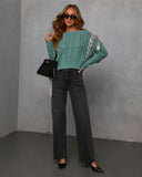 Maleena Braided Ribbon Sweater