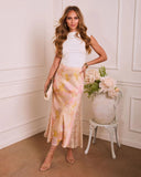 Soft Rise Satin Lace Skirt