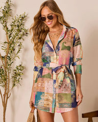 Suzana Patchwork Shirt Dress
