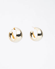 Romy Wide Hammered Hoop Earrings