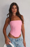 Let It Go Strapless Bustier Bubblegum