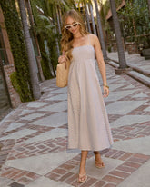 Wild Palms Herringbone Midi Dress