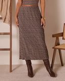 Haylow Plaid Midi Skirt