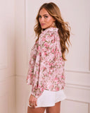 Day Blossom Floral Button Down Top