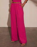 Onyx Linen Wide Leg Pants