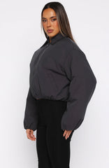 Back To Friends Jacket Charcoal