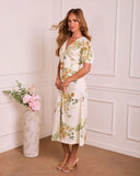 Sweet Tropics Belted Floral Midi Dress