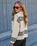 Ottie Quarter Zip Print Sweater