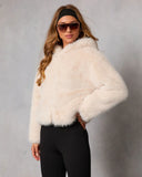 Kimia Hooded Faux Fur Coat