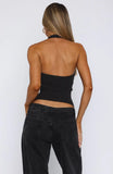 Believing The Lies Halter Top Charcoal