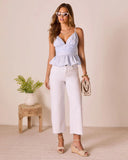 Lakeview Retreat Pleated Peplum Top