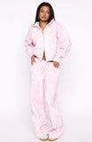 Hiding Away Wide Leg Sweatpants Pink Camo