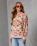 Terracotta Haze Printed Mock Neck Sweater