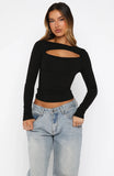 You Just Get Better Long Sleeve Top Black