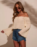 Gypsy Glow Smocked Off Shoulder Top