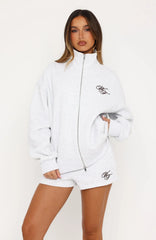 Studio 17 Raven Oversized Zip Jacket Grey Marle