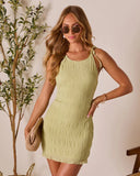 Afternoon Light Ruched Mini Dress