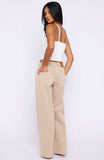 Kendall Mid Rise Wide Leg Jeans Sesame Wash