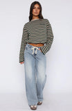 Kendall Mid Rise Wide Leg Jeans Light Blue