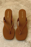 Grace Wedge Caramel Faux Suede