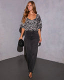 Undeniably Her Printed Peplum Top