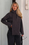 Luxe Layers Knit Sweater Charcoal