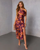 Blushed Harvest Cowl Midi Dress