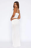 Stand And Stare Knit Maxi Skirt White