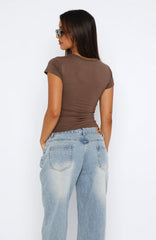 Too Blessed Tee Mocha