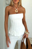 City Heat Strapless Bustier White