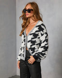 Quiet Form Knit Houndstooth Cardigan