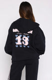 Lucky Thirteen Charise Zip Front Hoodie Navy