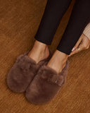 Snowfall Secrets Faux Fur Mules