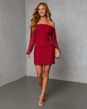 Emberlee Off The Shoulder Lace Mini Dress