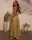 Good Timer Halter A Line Maxi Dress