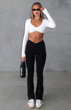 Revival High Waisted Flare Leggings Black