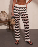 Soft Shore Zig Zag Crochet Cover Up Pants