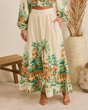 Sun Club Novelty Print Maxi Skirt