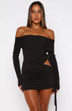 Sweet Sting Long Sleeve Mini Dress Chocolate
