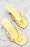 Imogen Sequin Mules Lemon