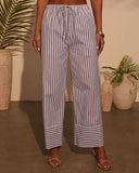 Jailen Striped Waist Tie Pants